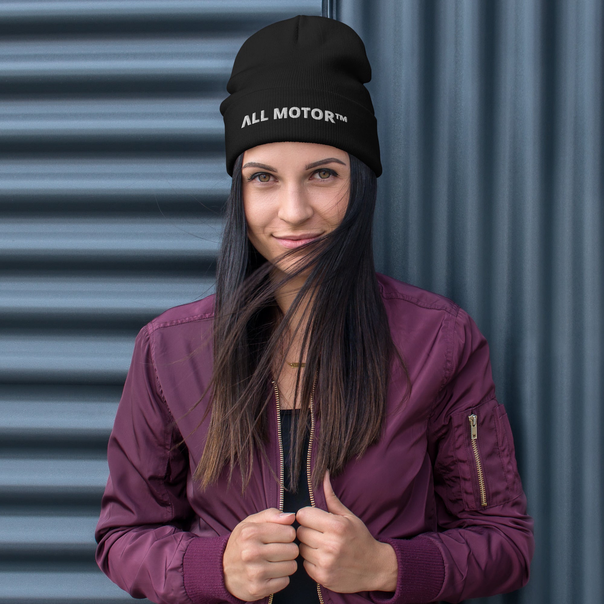 ALL MOTOR Embroidered Beanie