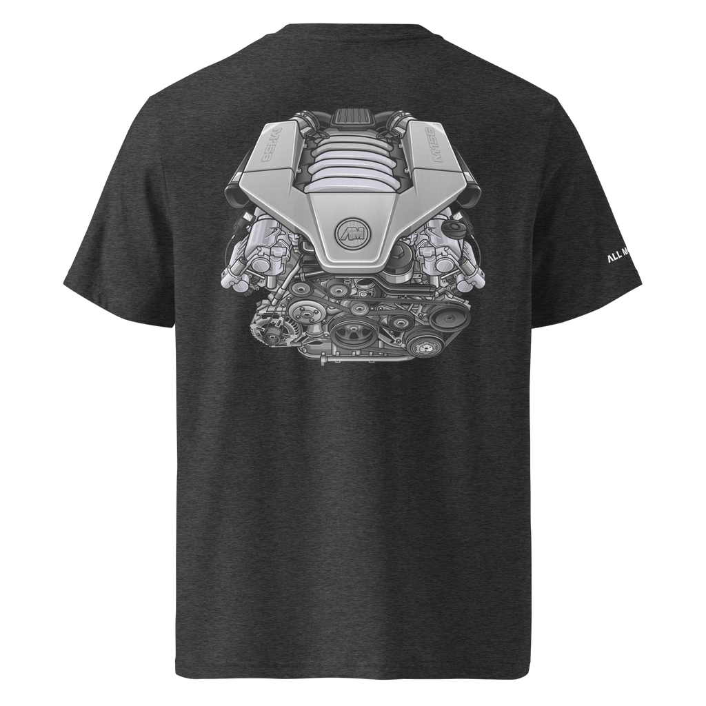 M156 Engine T Shirt | Hand Drawn AMG Engine Artwork - Graphite Spec